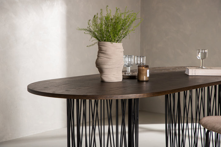 Stone Ovalt Matbord Mocka