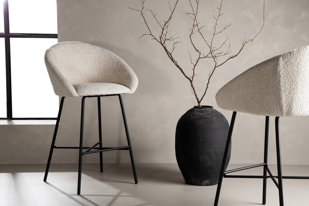 Velvet Barstolar 2-pack Vit