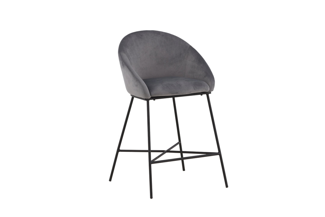 Velvet Barstol Mörkgrå