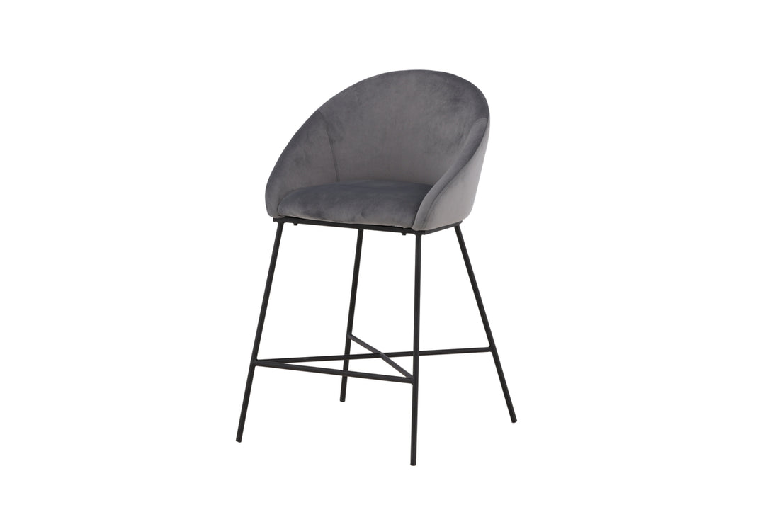 Velvet Barstol Mörkgrå