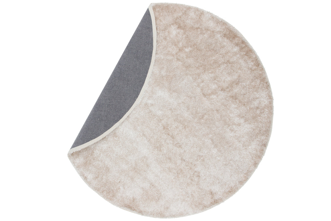 Mattis Rund Matta Beige