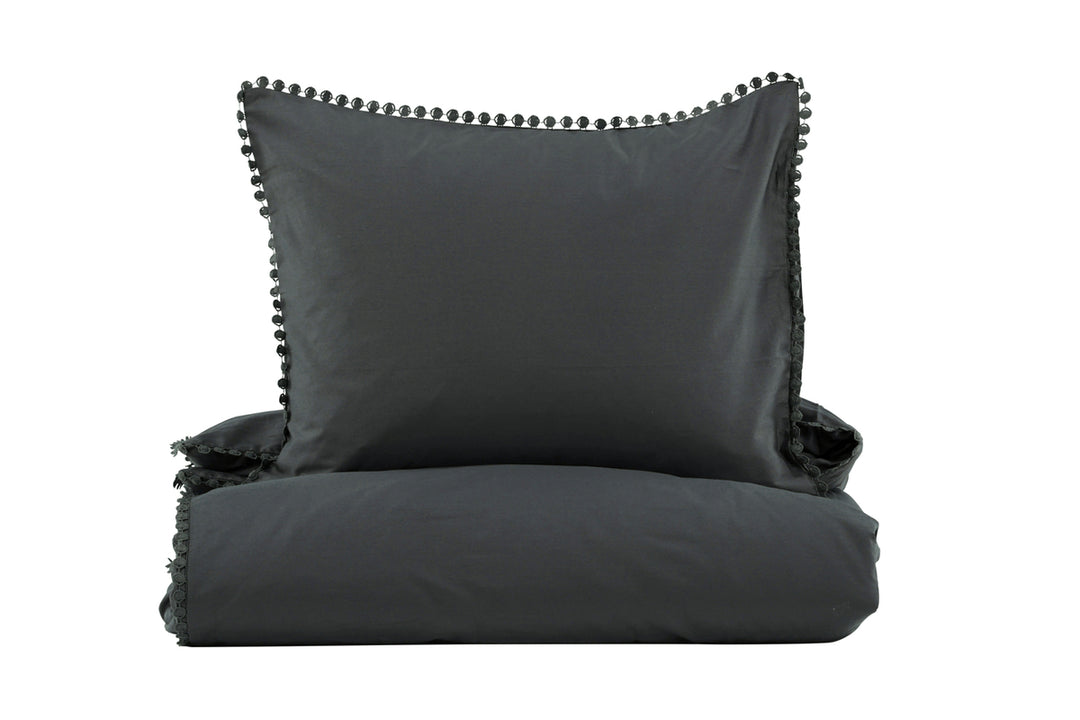 Livia Påslakanset 200x150cm Antracit