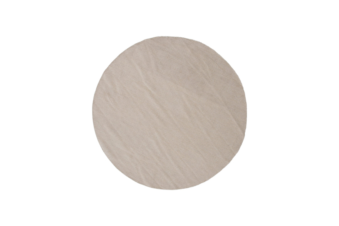 Jaipur Rund Matta Beige