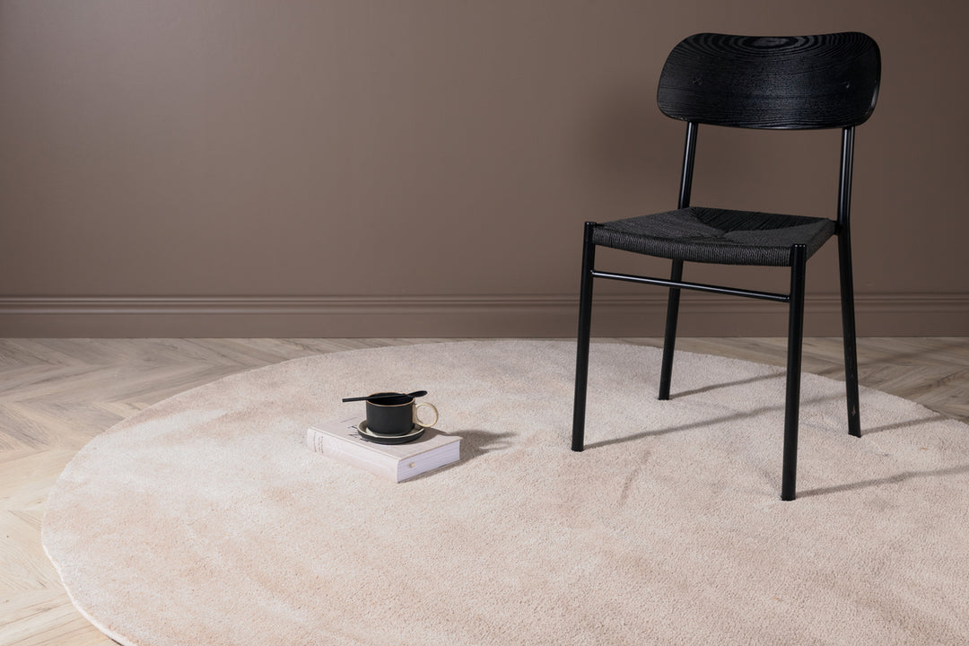 Undra Rund Matta Beige