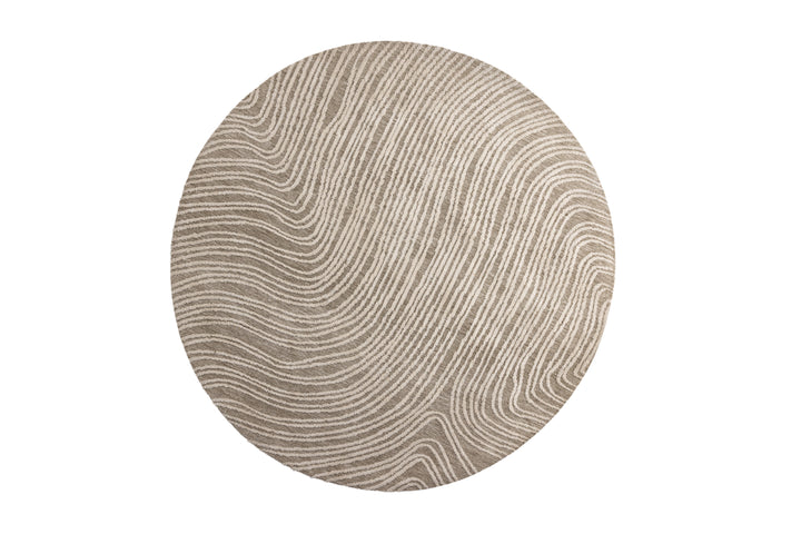 Melle Rund Matta Beige