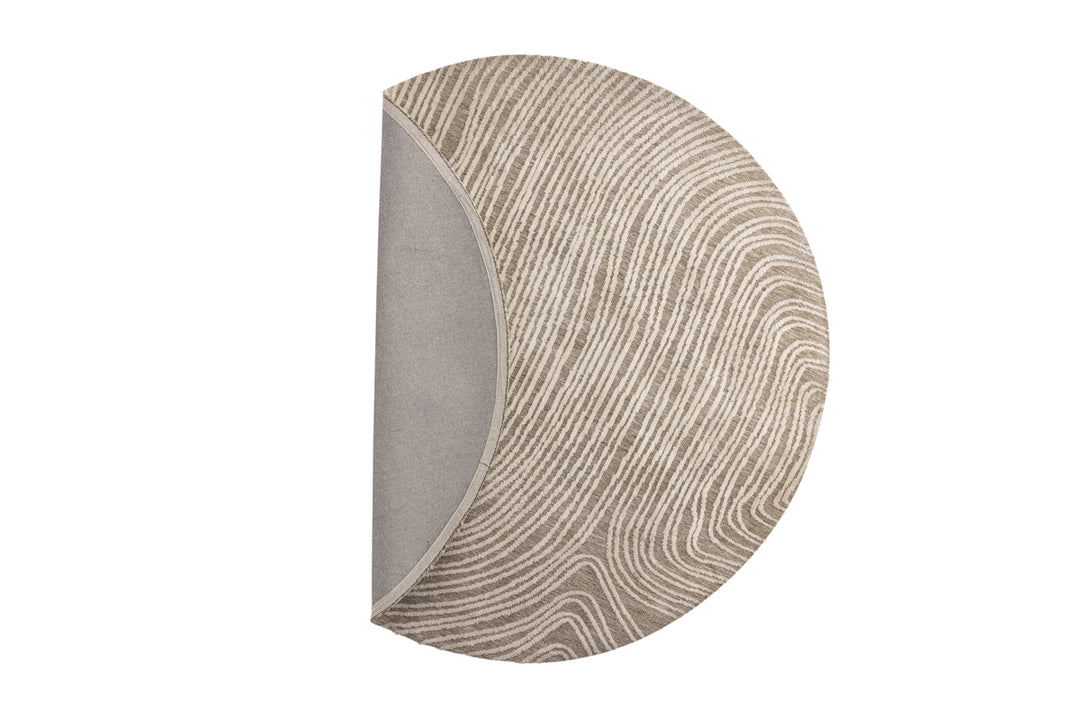 Melle Rund Matta Beige