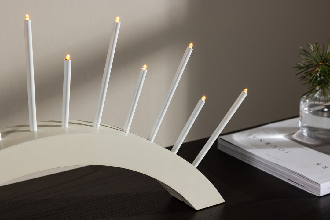 Björnrike Adventsljusstake Beige