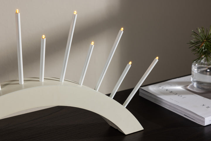 Björnrike Adventsljusstake Beige