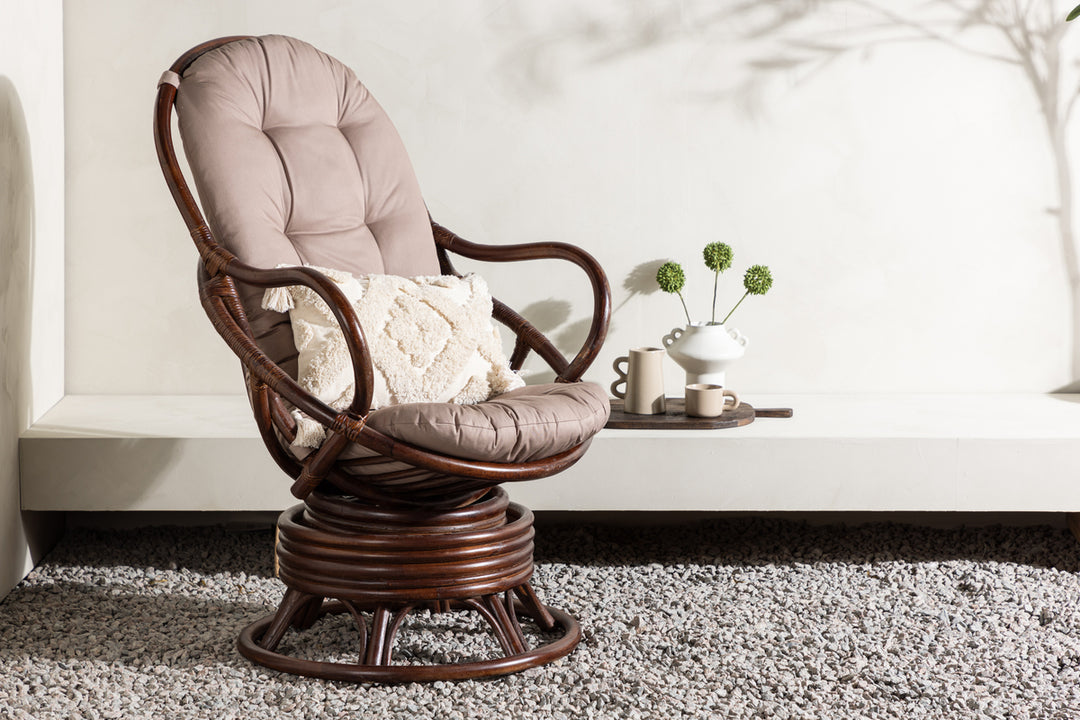 Swing Loungefåtölj Mörk valnöt