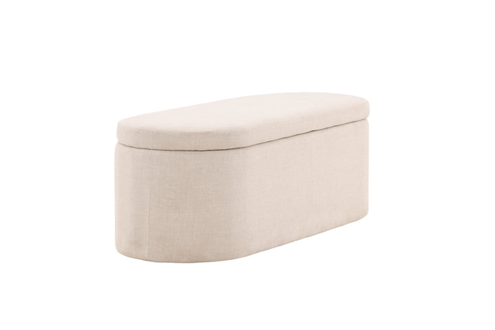 Potenza bänk med förvaring Off-white