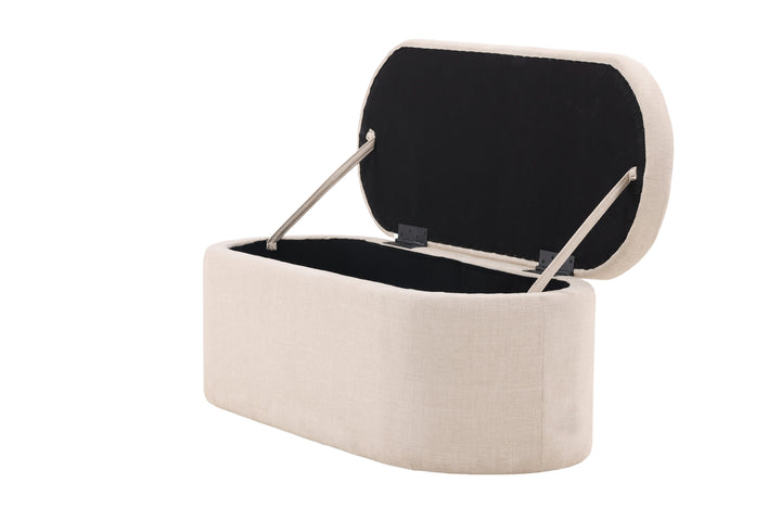 Potenza bänk med förvaring Off-white