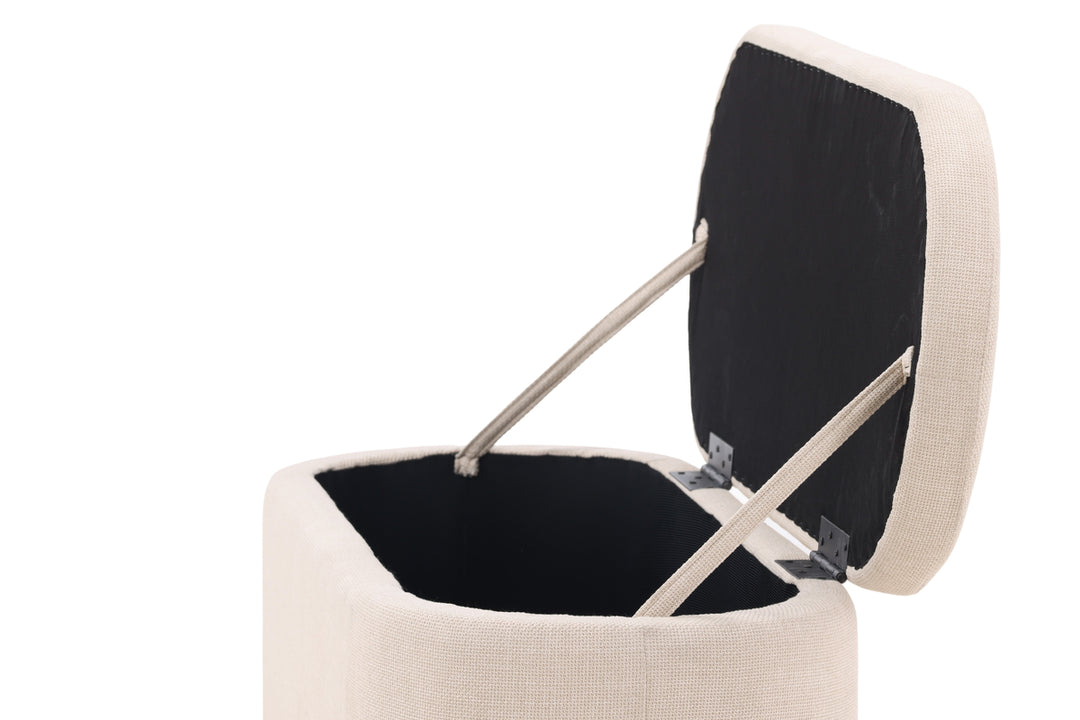 Potenza bänk med förvaring Off-white