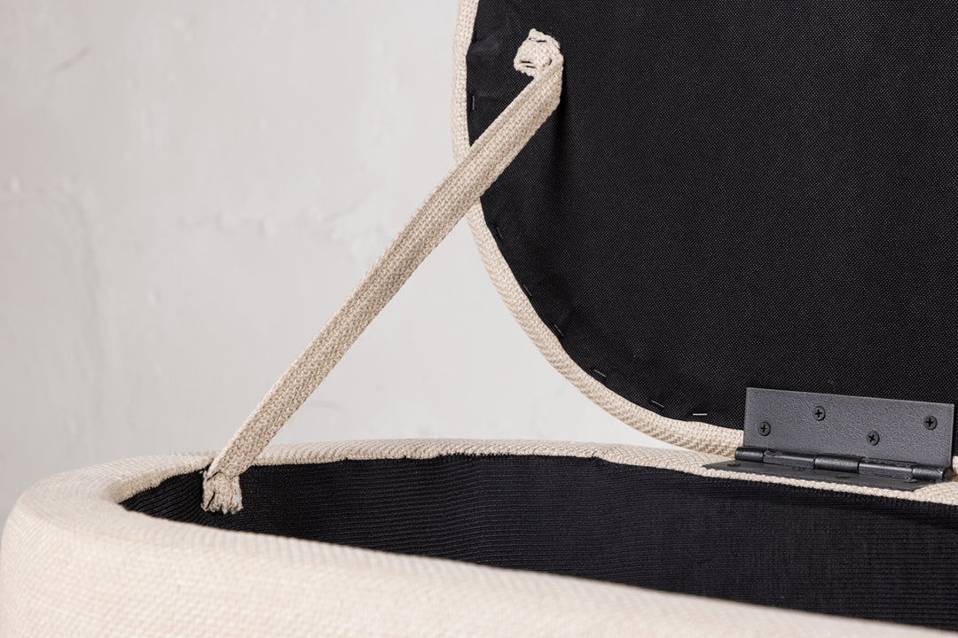 Potenza bänk med förvaring Off-white