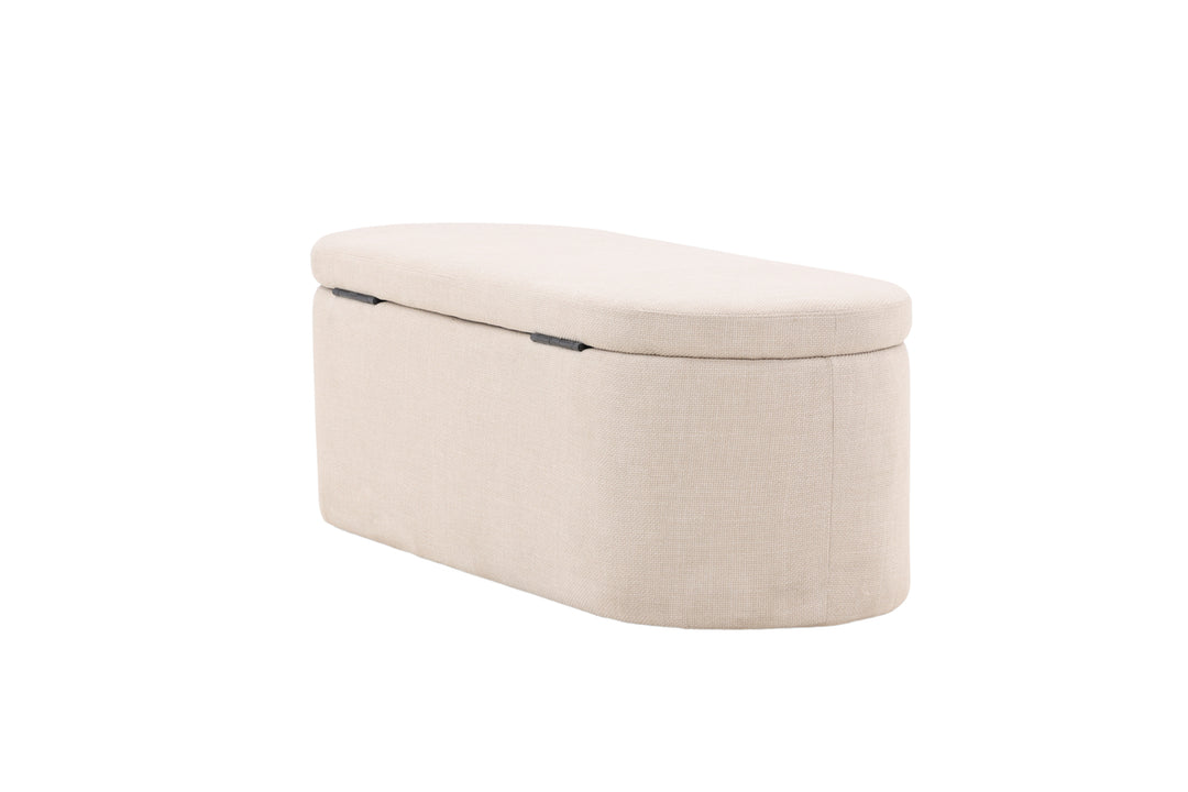 Potenza bänk med förvaring Off-white