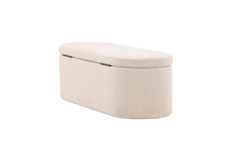 Potenza bänk med förvaring Off-white