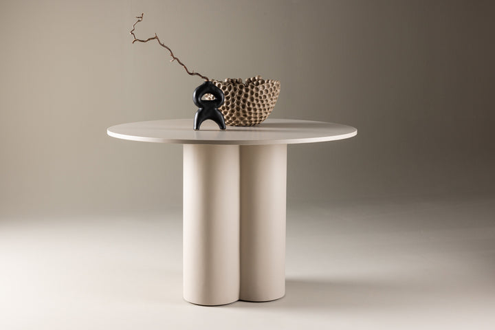 Olivia Runt Matbord Beige