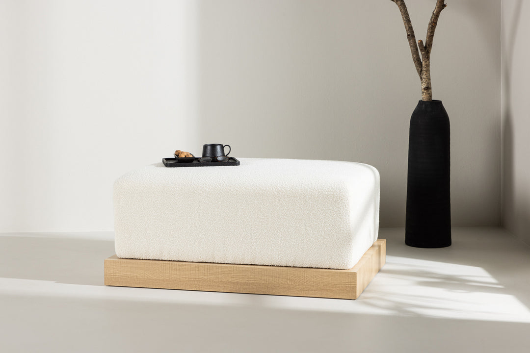 Ivy Ottoman Sittpuff Vit