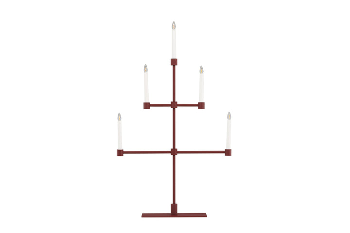 Avoriaz Adventsljusstake Röd