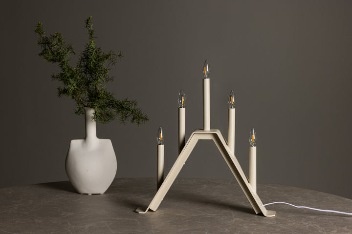 Åre Adventsljusstake 32x36 Beige