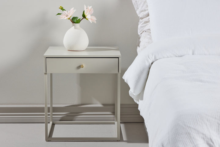 Bakal Sängbord Beige