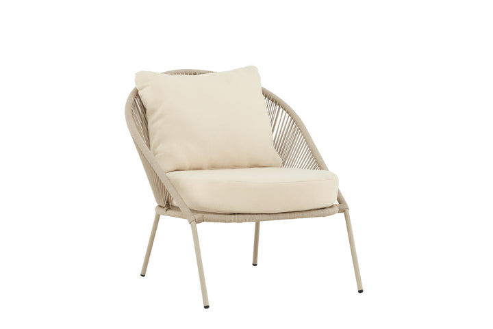 Lindos Loungefåtölj Beige