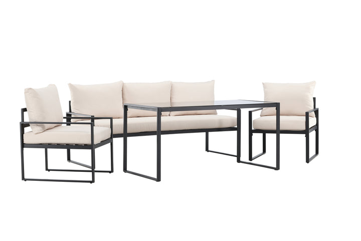 Catania Soffgrupp Svart/Beige