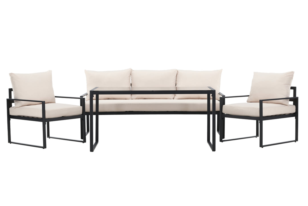 Catania Soffgrupp Svart/Beige