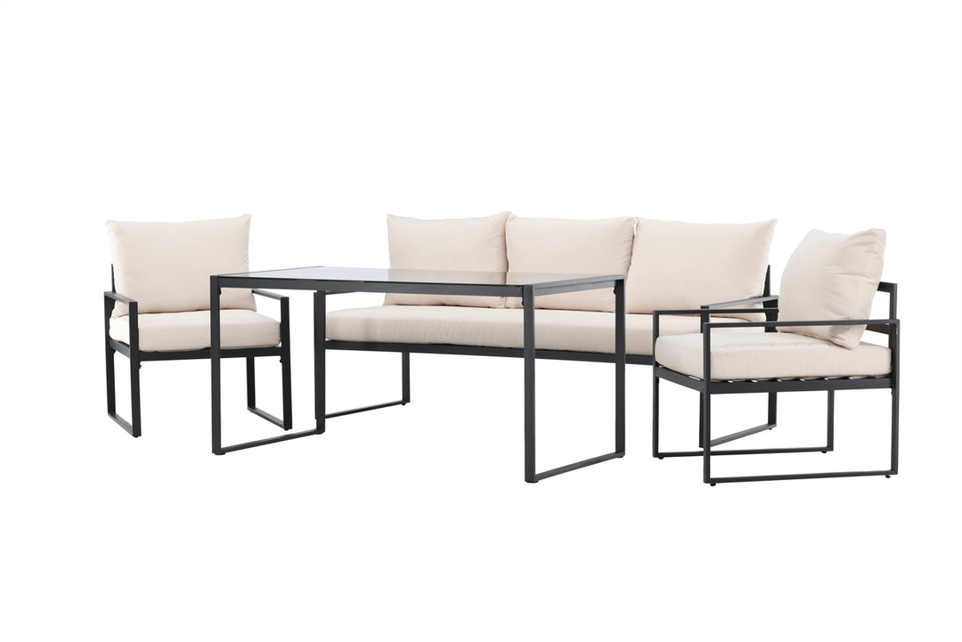 Catania Soffgrupp Svart/Beige
