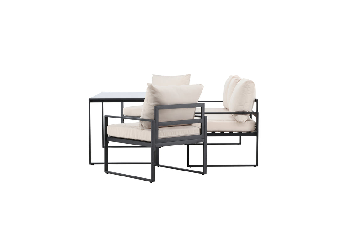 Catania Soffgrupp Svart/Beige