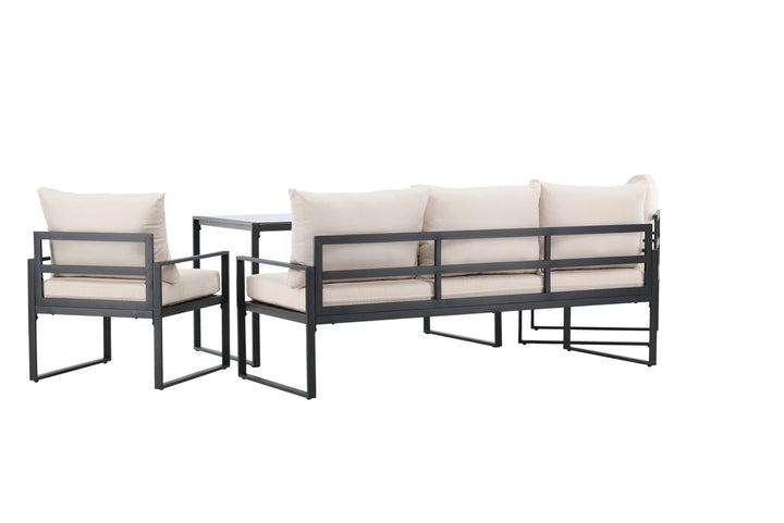 Catania Soffgrupp Svart/Beige
