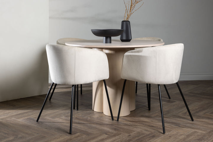 Berit & Olivia Matgrupp Beige/Vitputsad
