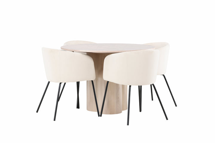 Berit & Olivia Matgrupp Beige/Vitputsad
