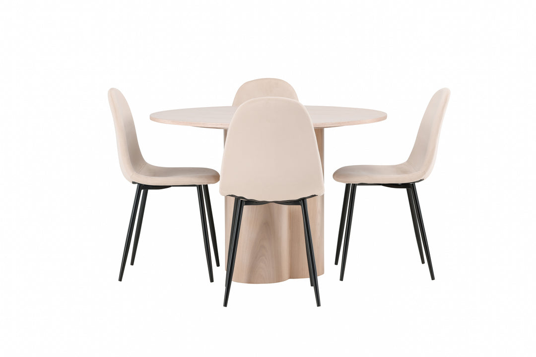 Polar & Olivia Matgrupp Beige/Vitputsad