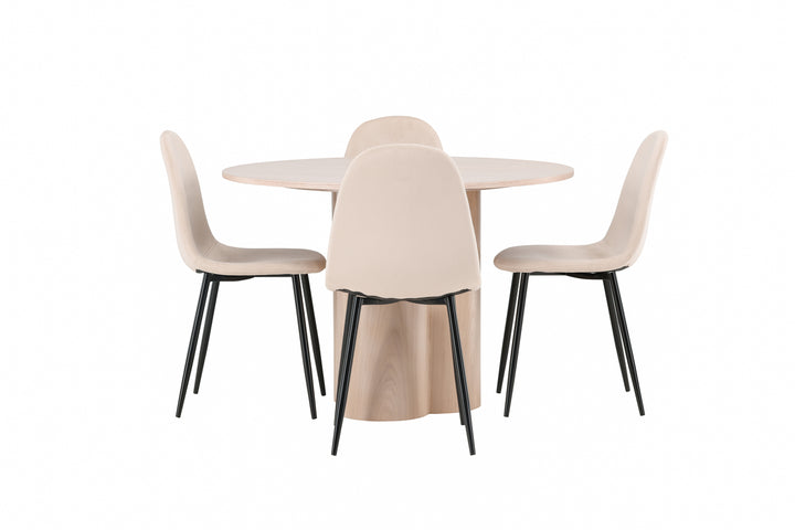 Polar & Olivia Matgrupp Beige/Vitputsad