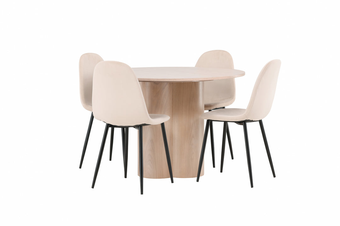 Polar & Olivia Matgrupp Beige/Vitputsad