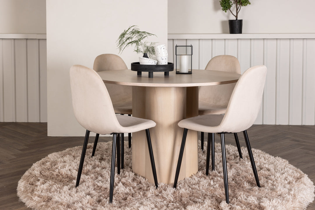 Polar & Olivia Matgrupp Beige/Vitputsad