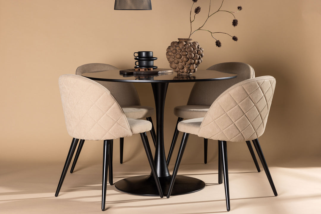 Velvet & Glade Matgrupp Beige/Svart