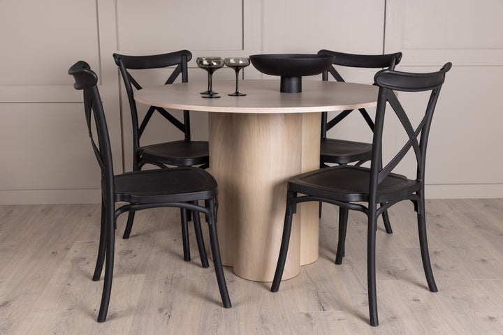 Crosett & Olivia Matgrupp Svart/Vitputsad