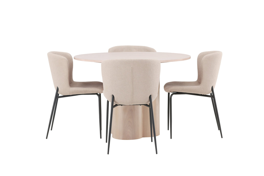 Modesto & Olivia Matgrupp Beige/Vitputsad