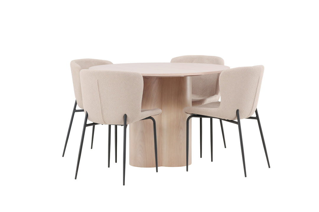 Modesto & Olivia Matgrupp Beige/Vitputsad
