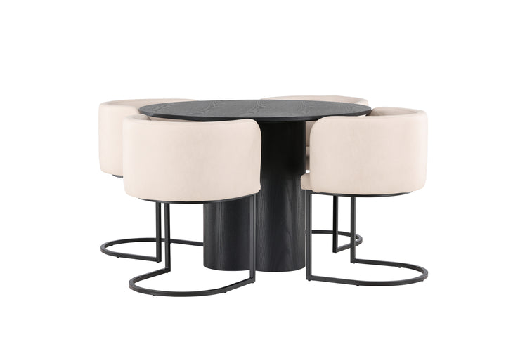 Olivia & Simrishamn Matgrupp Svart/Beige
