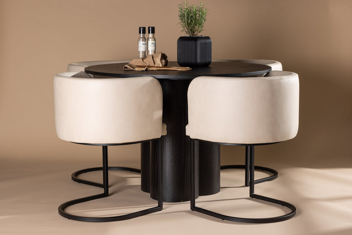 Olivia & Simrishamn Matgrupp Svart/Beige