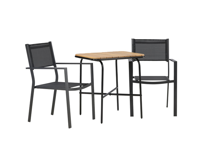 Copacabana & Holmbeck Matstolar Svart + Cafebord Natur