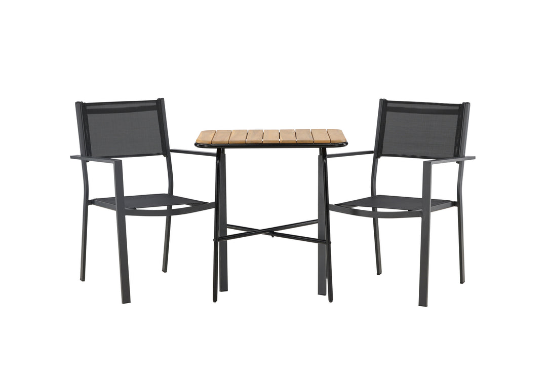 Copacabana & Holmbeck Matstolar Svart + Cafebord Natur