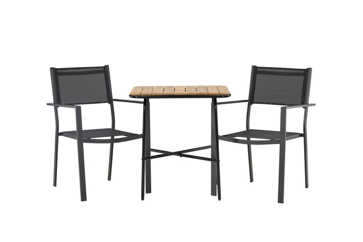 Copacabana & Holmbeck Matstolar Svart + Cafebord Natur
