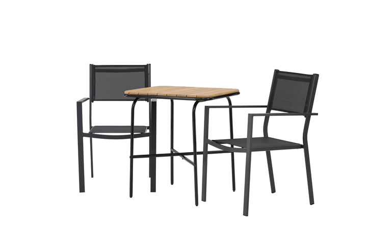 Copacabana & Holmbeck Matstolar Svart + Cafebord Natur