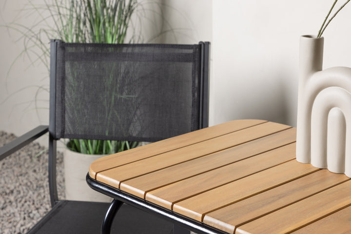 Copacabana & Holmbeck Matstolar Svart + Cafebord Natur