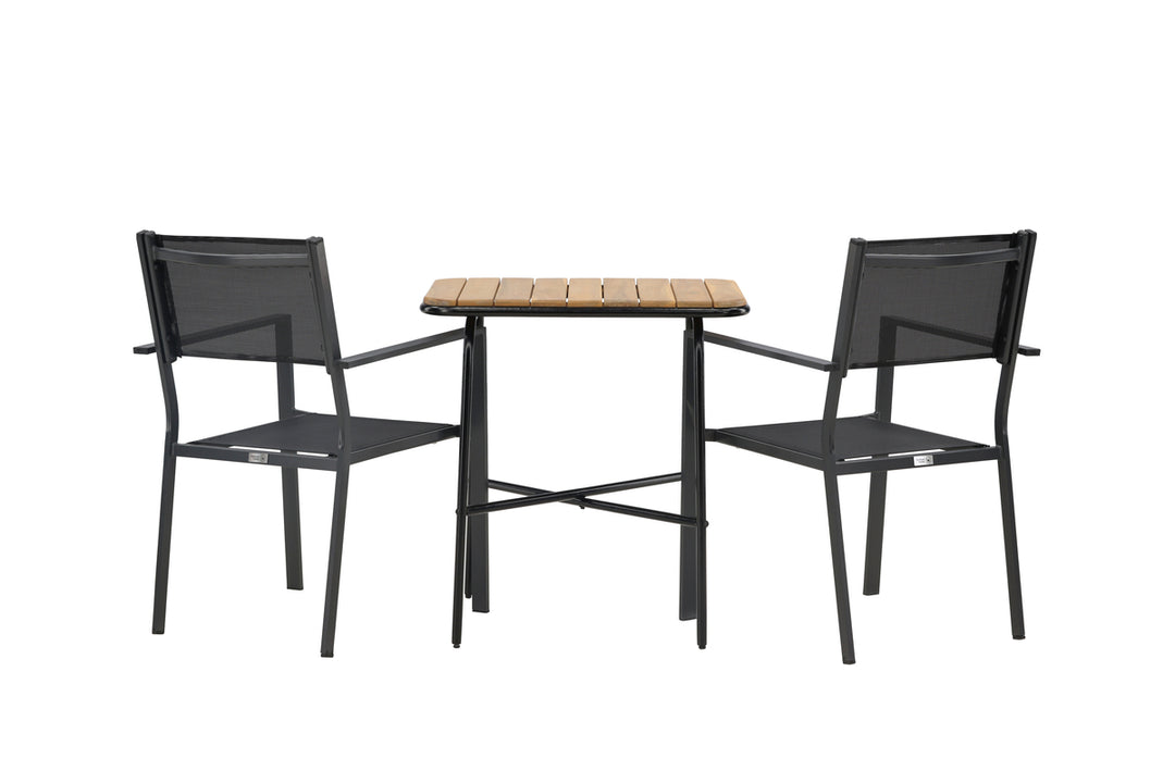 Copacabana & Holmbeck Matstolar Svart + Cafebord Natur