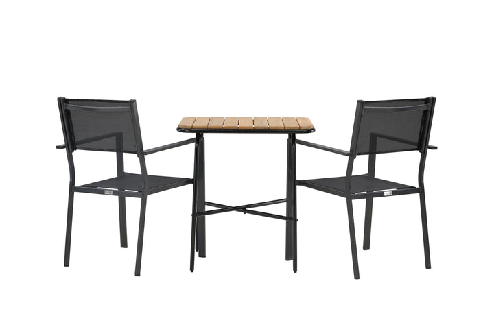Copacabana & Holmbeck Matstolar Svart + Cafebord Natur