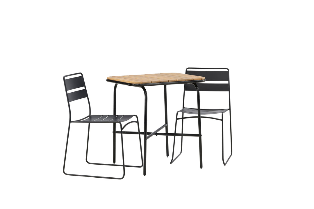 Lina & Holmbeck Matstolar Svart + Cafebord Natur